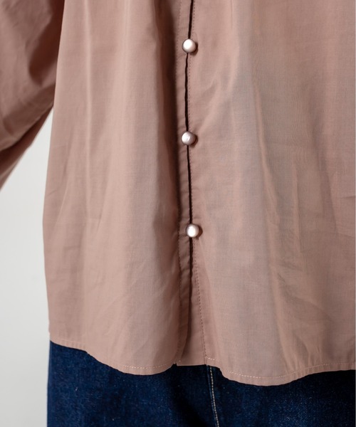 OLIVE des OLIVE（オリーブデオリーブ）の「Vフリルスタンドブラウス（シャツ/ブラウス・レディース・オフホワイト/ブラック/ライトブラウン・FREE）」の22枚目の写真