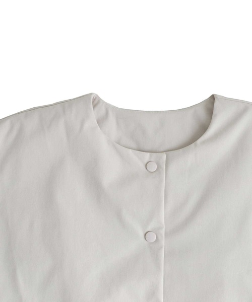 antiqua（アンティカ）の「BIGノーカラーブルゾン（ブルゾン・レディース・ブラック/カーキ/アイボリー・FREE）」の17枚目の写真