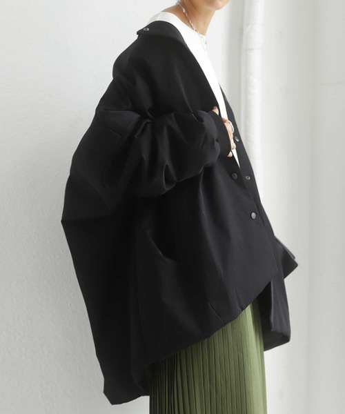 BIGノーカラーブルゾン（ブルゾン）｜antiqua（アンティカ）の