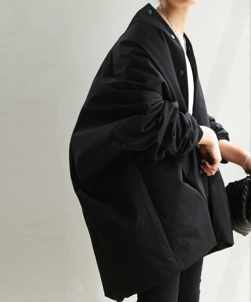 セール】BIGノーカラーブルゾン（ブルゾン）｜antiqua（アンティカ）の