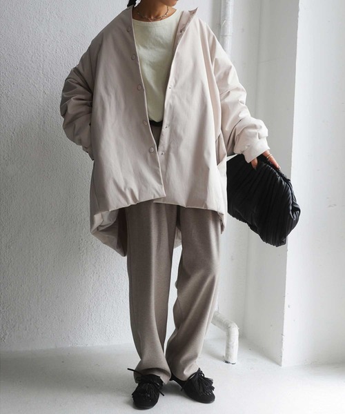 セール】BIGノーカラーブルゾン（ブルゾン）｜antiqua