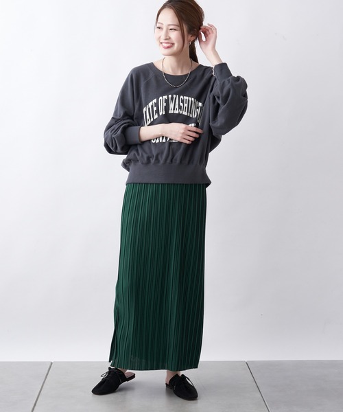 CIAOPANIC TYPY（チャオパニックティピー）の「カットプリーツIラインスカート（スカート・レディース・ブラック/ベージュ/パープル/ピンク/グリーン・ONE SIZE）」の19枚目の写真