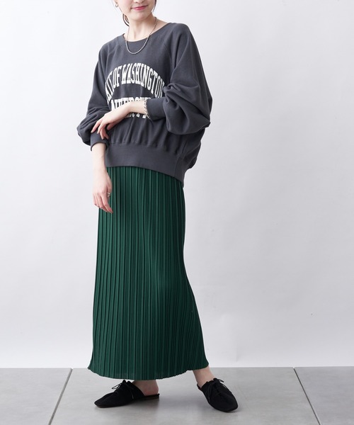 CIAOPANIC TYPY（チャオパニックティピー）の「カットプリーツIラインスカート（スカート・レディース・ブラック/ベージュ/パープル/ピンク/グリーン・ONE SIZE）」の20枚目の写真