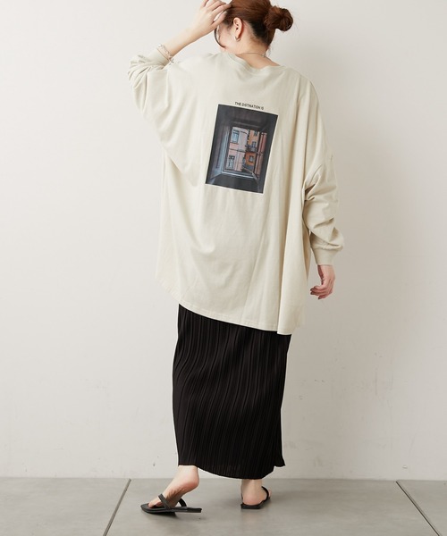 CIAOPANIC TYPY（チャオパニックティピー）の「カットプリーツIラインスカート（スカート・レディース・ブラック/ベージュ/パープル/ピンク/グリーン・ONE SIZE）」の9枚目の写真