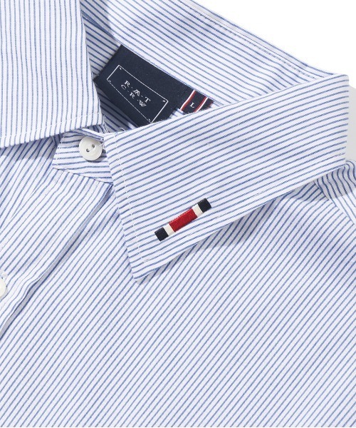 ROMANTIC CROWN(ロマンティッククラウン)の「【ROMANTIC CROWN】RC CLUB STRIPE SHIRT / ロマンティッククラウン RC クラブ ストライプ シャツ(シャツ/ブラウス・メンズ・ブルー・SMALL/MEDIUM/LARGE/X-LARGE)」の9枚目の写真