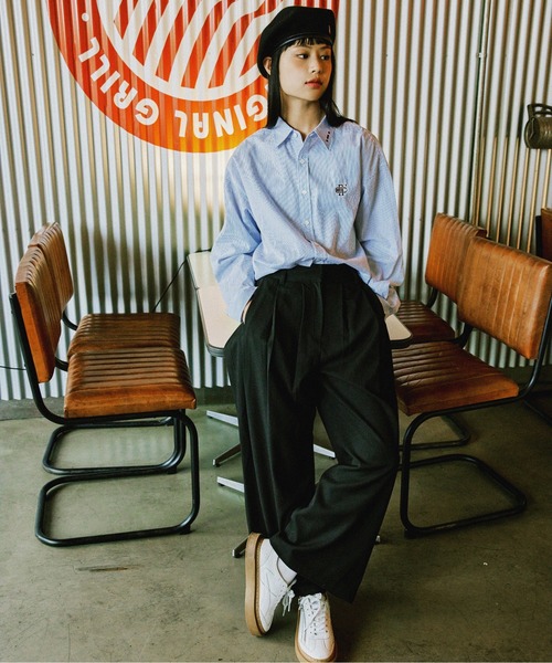 ROMANTIC CROWN(ロマンティッククラウン)の「【ROMANTIC CROWN】RC CLUB STRIPE SHIRT / ロマンティッククラウン RC クラブ ストライプ シャツ(シャツ/ブラウス・メンズ・ブルー・SMALL/MEDIUM/LARGE/X-LARGE)」の14枚目の写真