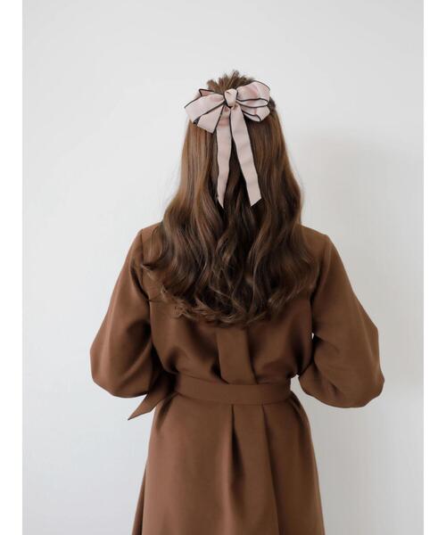 Areeam（アリーム）の「バイカラーリボンヘアカフ（ヘアゴム・レディース・ブラック/ピンク・FREE）」の14枚目の写真