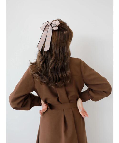 Areeam（アリーム）の「バイカラーリボンヘアカフ（ヘアゴム・レディース・ブラック/ピンク・FREE）」の15枚目の写真