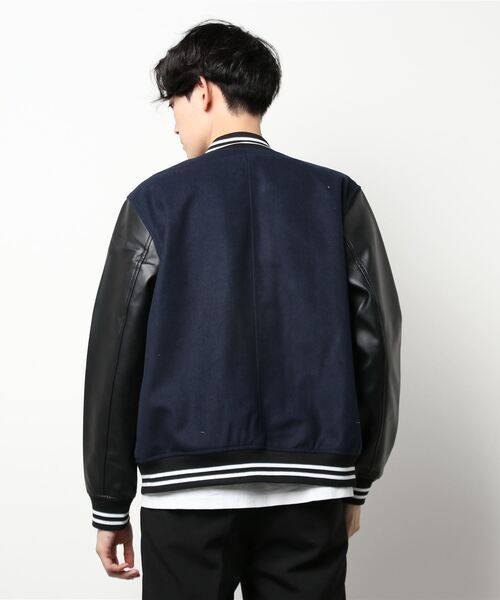 INASTUDIOS ZOO(イーナストゥディオスズー)の「「INASTUDIOS SELECT」メルトンスタジャン(スタジャン・メンズ・ブラック/チェック/杢グレー/ネイビー・LARGE/X-LARGE/MEDIUM)」の6枚目の写真