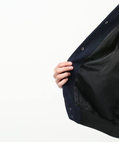 INASTUDIOS ZOO(イーナストゥディオスズー)の「「INASTUDIOS SELECT」メルトンスタジャン(スタジャン・メンズ・ブラック/チェック/杢グレー/ネイビー・LARGE/X-LARGE/MEDIUM)」の7枚目の写真