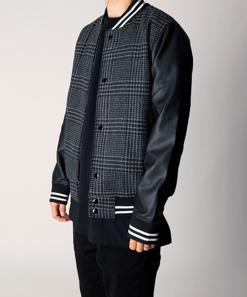 INASTUDIOS ZOO(イーナストゥディオスズー)の「「INASTUDIOS SELECT」メルトンスタジャン(スタジャン・メンズ・ブラック/チェック/杢グレー/ネイビー・LARGE/X-LARGE/MEDIUM)」の18枚目の写真