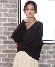 ASTORIA ODIER（アストリアオディール）の「クロスニットプルオーバー（ニット/セーター）」