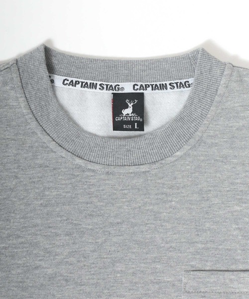 CAPTAIN STAG（キャプテンスタッグ）の「CAPTAIN STAG /キャプテンスタッグ ロゴピスポケスウェットトレーナー（スウェット・メンズ・ブラック/ダークグリーン/ベージュ/ネイビー/グレー/パープル系その他・LL/M/L）」の14枚目の写真