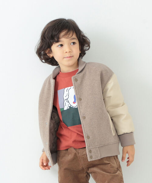 B:MING by BEAMS(ビーミングバイビームス)の「B:MING by BEAMS / アワード ジャケット(100~140cm)(ブルゾン・キッズ・ベージュ/レッド系その他・110/100/140/120/130)」の5枚目の写真