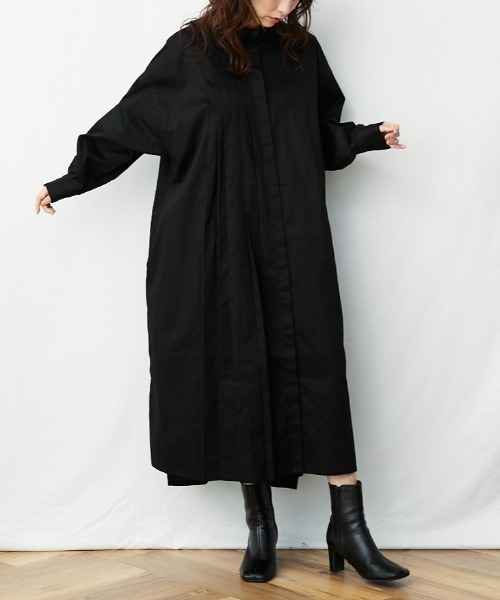 AZUL ENCANTO（アズールエンカント）の「アシメタックロングシャツワンピース（シャツワンピース・レディース・ホワイト/ブラック・FREE）」の8枚目の写真