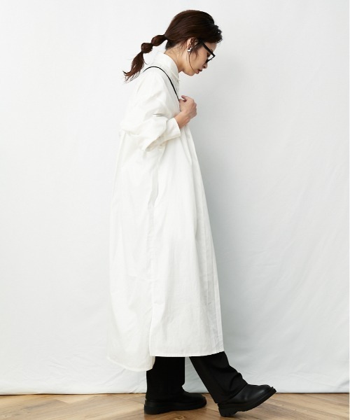 AZUL ENCANTO（アズールエンカント）の「アシメタックロングシャツワンピース（シャツワンピース・レディース・ホワイト/ブラック・FREE）」の14枚目の写真