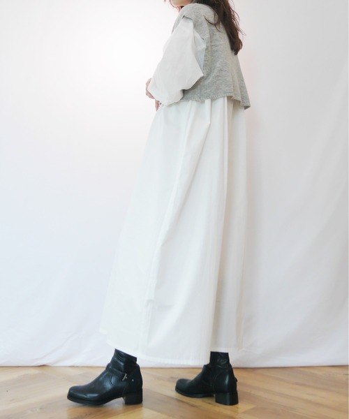 AZUL ENCANTO（アズールエンカント）の「アシメタックロングシャツワンピース（シャツワンピース・レディース・ホワイト/ブラック・FREE）」の11枚目の写真