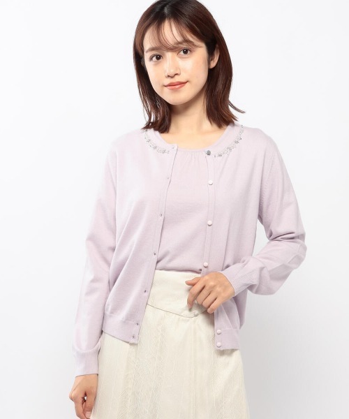 MISCH MASCH(ミッシュマッシュ)の「ニットアンサンブル(アンサンブル・レディース・ラベンダー/ライトブルー/ホワイト/ネイビー・MEDIUM)」の4枚目の写真