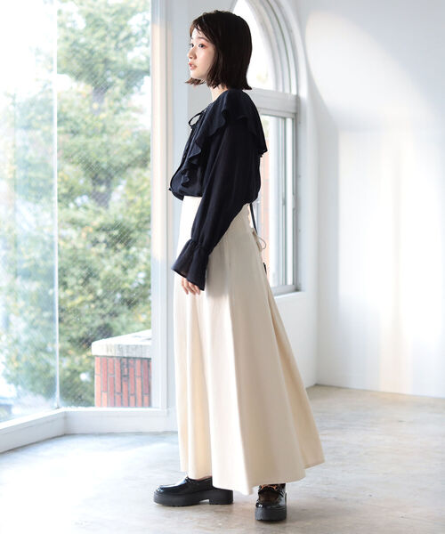 BeAMS DOT（ビームスドット）の「【WEB限定】BeAMS DOT / 楊柳 フリルブラウス（シャツ/ブラウス・レディース・レッド系その他2/ネイビー・FREE）」の20枚目の写真