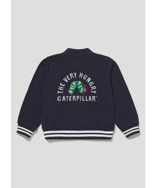 Design Tshirts Store graniph(デザイン ティーシャツ ストア グラニフ)の「はらぺこあおむし カレッジ(エリック カール)|コラボキッズスウェットスタジアムジャンパー(ブルゾン・キッズ・ネイビー・110/130)」の2枚目の写真