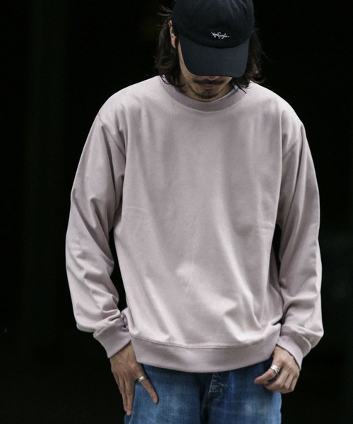 URBAN RESEARCH Sonny Label(アーバンリサーチサニーレーベル)の「フェイクスエード裏フリースプルオーバー(スウェット・メンズ・ライトグレー/ピンク/モカ/ライトカーキ・MEDIUM/LARGE)」の4枚目の写真