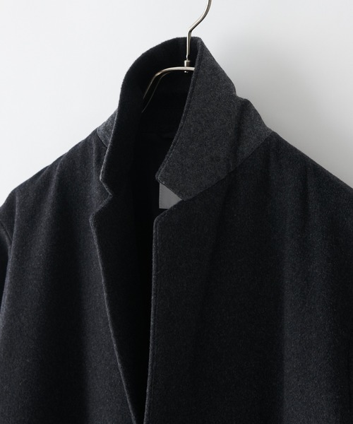 CIAOPANIC(チャオパニック)の「【RAXA/ラシャ】NOBILIA メルトンシングルチェスターコート(チェスターコート・メンズ・チャコールグレー/ブラック/ダークグリーン・MEDIUM/LARGE)」の22枚目の写真