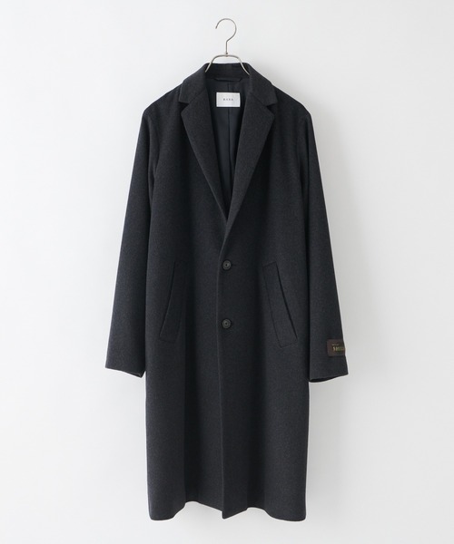 CIAOPANIC(チャオパニック)の「【RAXA/ラシャ】NOBILIA メルトンシングルチェスターコート(チェスターコート・メンズ・チャコールグレー/ブラック/ダークグリーン・MEDIUM/LARGE)」の9枚目の写真