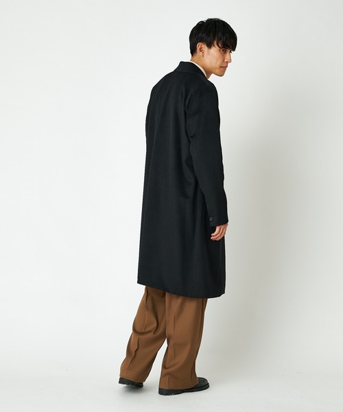 CIAOPANIC(チャオパニック)の「【RAXA/ラシャ】NOBILIA メルトンシングルチェスターコート(チェスターコート・メンズ・チャコールグレー/ブラック/ダークグリーン・MEDIUM/LARGE)」の8枚目の写真