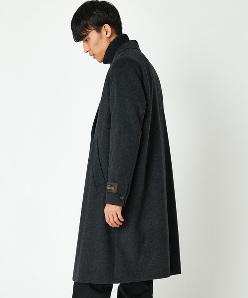 CIAOPANIC(チャオパニック)の「【RAXA/ラシャ】NOBILIA メルトンシングルチェスターコート(チェスターコート・メンズ・チャコールグレー/ブラック/ダークグリーン・MEDIUM/LARGE)」の14枚目の写真