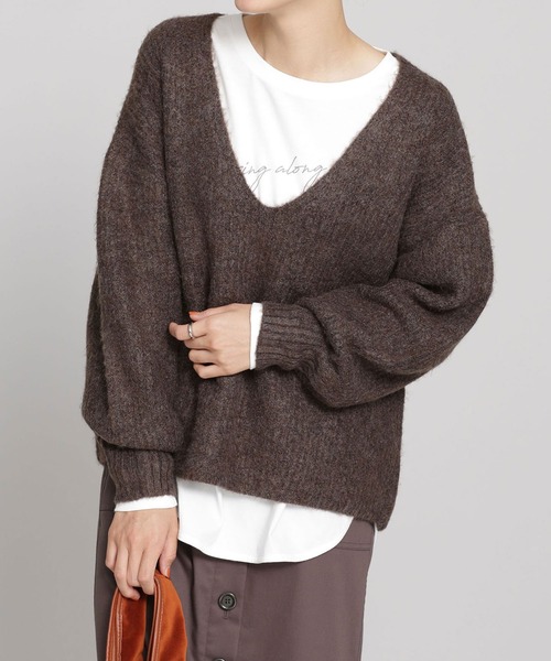 セール 深vネックニットトップス 長袖 ニット セーター Nano Universe ナノユニバース のファッション通販 Zozotown