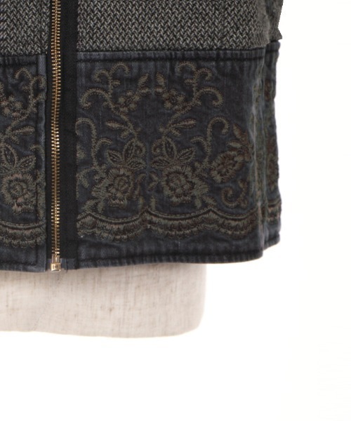 axes femme（アクシーズファム）の「ツィード×デニムＪＫＴ（デニムジャケット・レディース・ブラック/インディゴブルー・MEDIUM）」の10枚目の写真