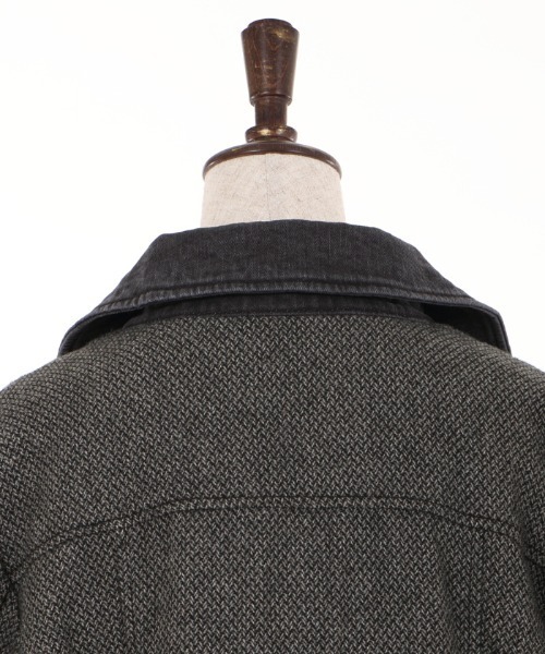 axes femme（アクシーズファム）の「ツィード×デニムＪＫＴ（デニムジャケット・レディース・ブラック/インディゴブルー・MEDIUM）」の7枚目の写真