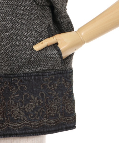 axes femme（アクシーズファム）の「ツィード×デニムＪＫＴ（デニムジャケット・レディース・ブラック/インディゴブルー・MEDIUM）」の17枚目の写真