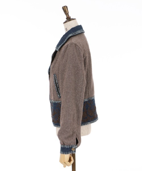 axes femme（アクシーズファム）の「ツィード×デニムＪＫＴ（デニムジャケット・レディース・ブラック/インディゴブルー・MEDIUM）」の20枚目の写真