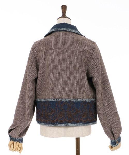 axes femme（アクシーズファム）の「ツィード×デニムＪＫＴ（デニムジャケット・レディース・ブラック/インディゴブルー・MEDIUM）」の21枚目の写真