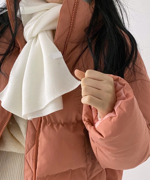 Doula Doula（ドゥーラドゥーラ）の「クロップド丈エコダウンジャケット（ブルゾン・レディース・ベージュ/グレー/オレンジ・FREE）」の5枚目の写真