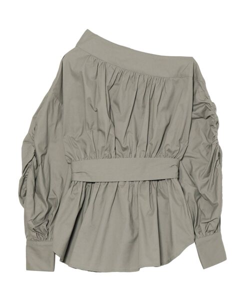 LAGUNAMOON（ラグナムーン）の「スリットギャザースリーブペプラムブラウス（シャツ/ブラウス・レディース・アイボリー/ミント/ベージュ・FREE）」の8枚目の写真