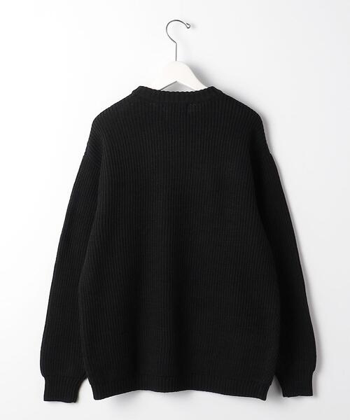 green label relaxing（グリーンレーベルリラクシング）の「フォークランドウール キリカエ クルーネック ニット（ニット/セーター・メンズ・ホワイト/ブラック・S/M/L/XL）」の9枚目の写真