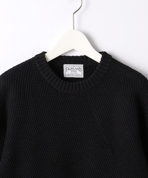 green label relaxing（グリーンレーベルリラクシング）の「フォークランドウール キリカエ クルーネック ニット（ニット/セーター・メンズ・ホワイト/ブラック・S/M/L/XL）」の14枚目の写真
