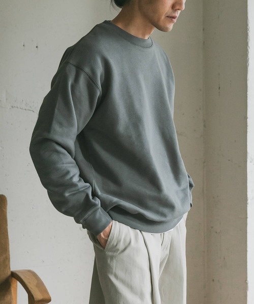 URBAN RESEARCH DOORS（アーバンリサーチドアーズ）の「裏起毛クルーネックプルオーバースウェット（スウェット・メンズ・ブラック/ブルー/モカ/ホワイト系その他・40/38）」の4枚目の写真