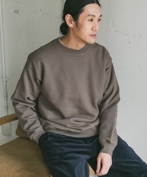 URBAN RESEARCH DOORS（アーバンリサーチドアーズ）の「裏起毛クルーネックプルオーバースウェット（スウェット・メンズ・ブラック/ブルー/モカ/ホワイト系その他・40/38）」の3枚目の写真