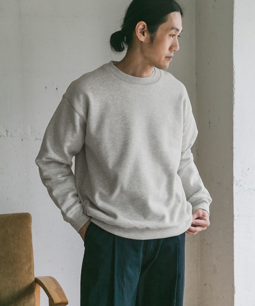 URBAN RESEARCH DOORS（アーバンリサーチドアーズ）の「裏起毛クルーネックプルオーバースウェット（スウェット・メンズ・ブラック/ブルー/モカ/ホワイト系その他・40/38）」の9枚目の写真