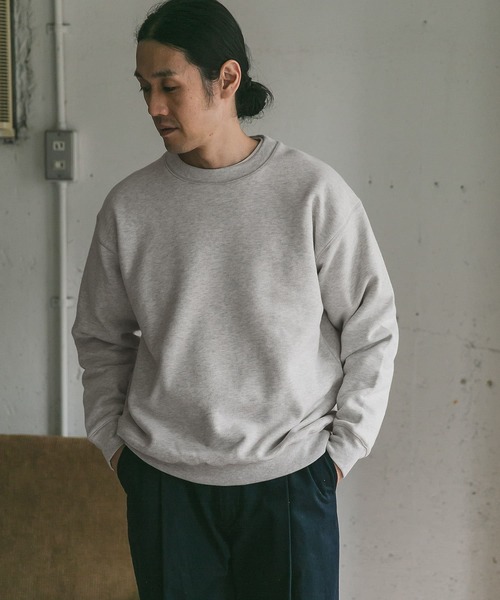 URBAN RESEARCH DOORS（アーバンリサーチドアーズ）の「裏起毛クルーネックプルオーバースウェット（スウェット・メンズ・ブラック/ブルー/モカ/ホワイト系その他・40/38）」の10枚目の写真