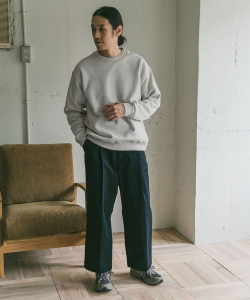 URBAN RESEARCH DOORS（アーバンリサーチドアーズ）の「裏起毛クルーネックプルオーバースウェット（スウェット・メンズ・ブラック/ブルー/モカ/ホワイト系その他・40/38）」の13枚目の写真