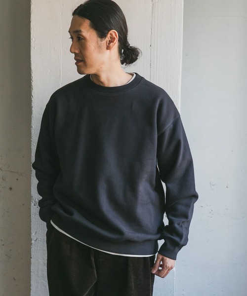 URBAN RESEARCH DOORS（アーバンリサーチドアーズ）の「裏起毛クルーネックプルオーバースウェット（スウェット・メンズ・ブラック/ブルー/モカ/ホワイト系その他・40/38）」の15枚目の写真