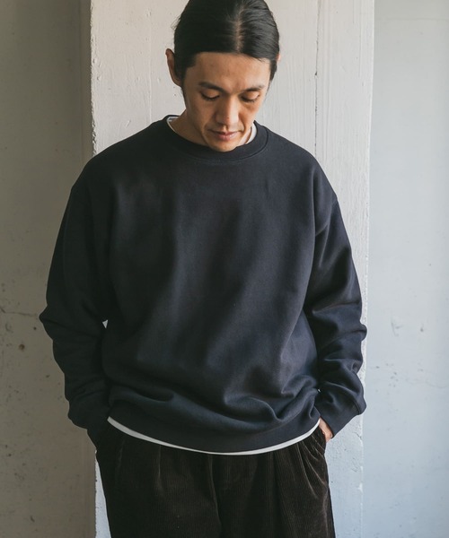 URBAN RESEARCH DOORS（アーバンリサーチドアーズ）の「裏起毛クルーネックプルオーバースウェット（スウェット・メンズ・ブラック/ブルー/モカ/ホワイト系その他・40/38）」の17枚目の写真