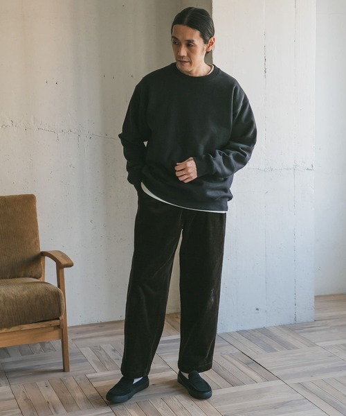 URBAN RESEARCH DOORS（アーバンリサーチドアーズ）の「裏起毛クルーネックプルオーバースウェット（スウェット・メンズ・ブラック/ブルー/モカ/ホワイト系その他・40/38）」の18枚目の写真