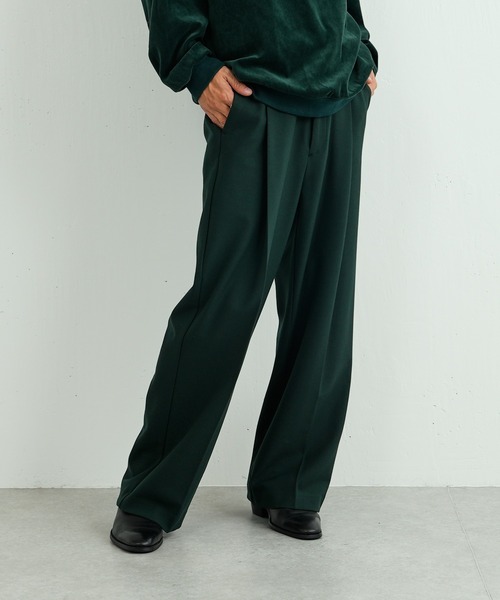 Lui's（ルイス）の「ウォームワイドストレートパンツ（スラックス・メンズ・ブラック/ブラウン/グリーン・SMALL/MEDIUM）」の3枚目の写真