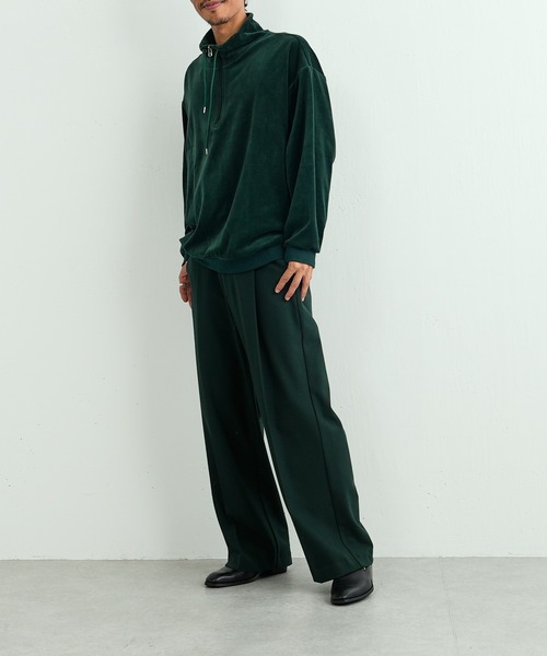 Lui's（ルイス）の「ウォームワイドストレートパンツ（スラックス・メンズ・ブラック/ブラウン/グリーン・SMALL/MEDIUM）」の6枚目の写真