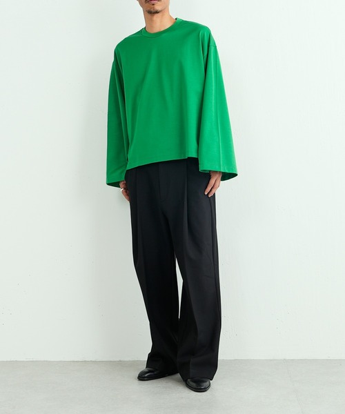 Lui's（ルイス）の「ウォームワイドストレートパンツ（スラックス・メンズ・ブラック/ブラウン/グリーン・SMALL/MEDIUM）」の9枚目の写真